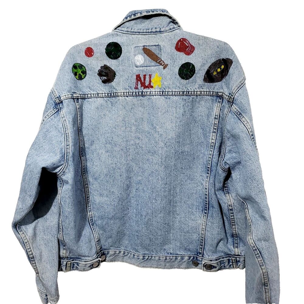 Vtg Gap Denim Heavy Cotton Jean Blue Jacket XL Made in USA All stars sports